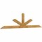 Ekena Millwork Saratoga Rough Sawn Timber Gable Bracket, Western Red Cedar, 96"W x 24"H x 2"D x 4"F, 6/12 Pitch GBW096X24X0204SAR00RWR - alternate 4
